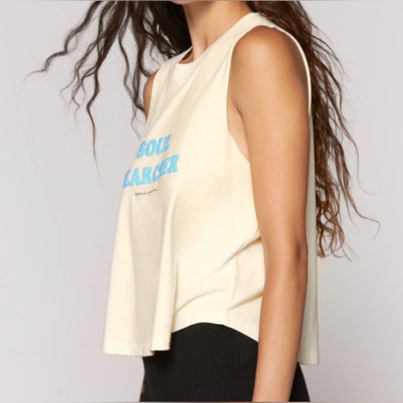 NWT Spiritual Gangster Soul Searcher Yellow Blue Crop Muscle Tank Top‎ L - Picture 3 of 8